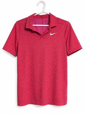 Nike Dri-FIT Performance Polo Shirt Men's XL Pink Heather Stretch
